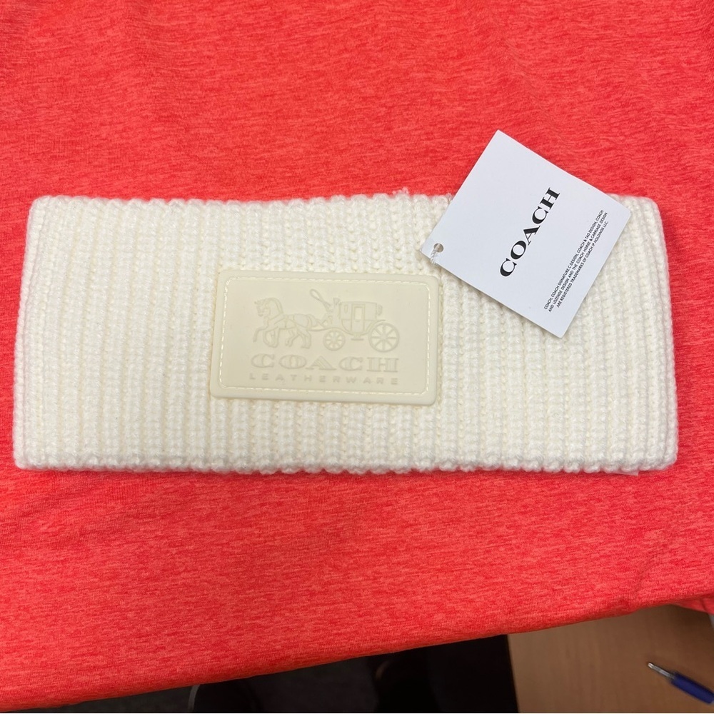 Coach Ivory Knit Headband - Picture 2 of 7